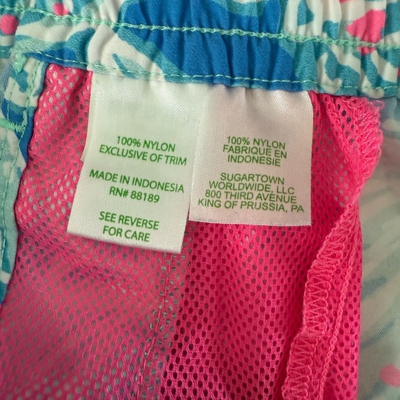 Lilly Pulitzer Blue and Pink Athletic Shorts - Picture 3 of 7